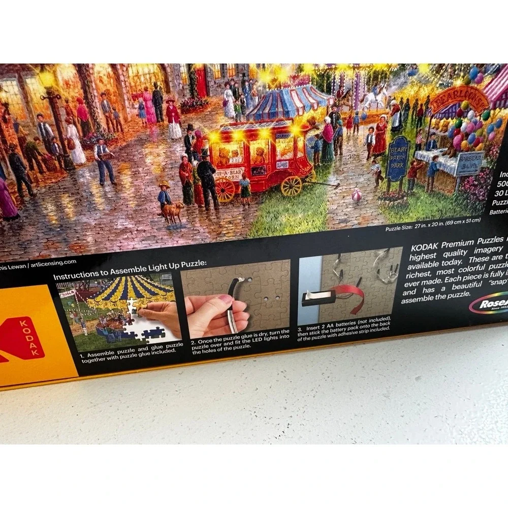 Kodak Beary Patch Park Premium 500pc Lighted Jigsaw Puzzle by Dennis Lewan